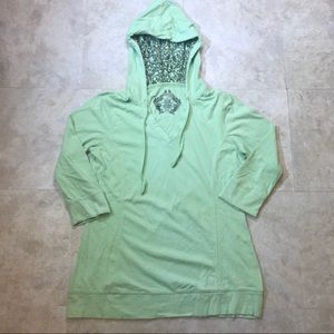 Danskin Green Hooded Top Size M
